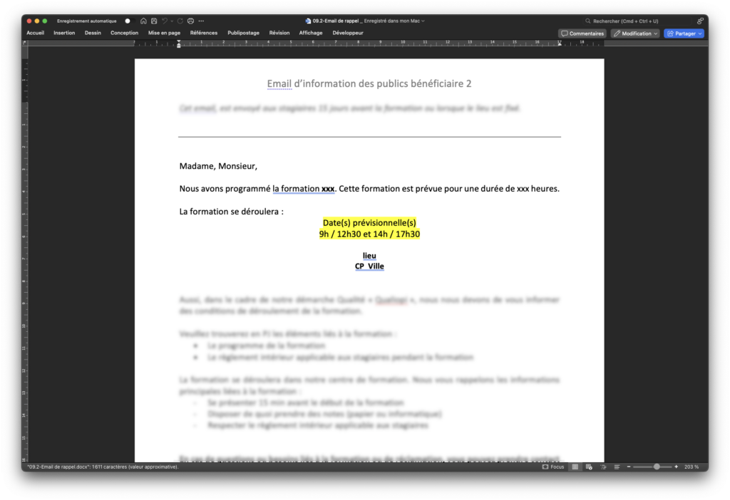 Kit Qualiopi Pack convocation