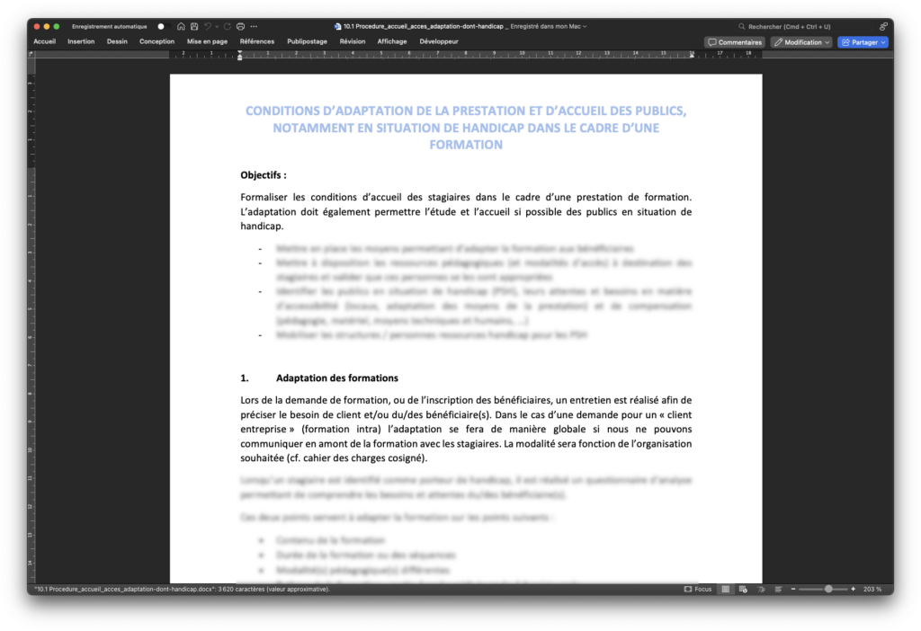 Kit Qualiopi Pack procédure d'adaptation PSH